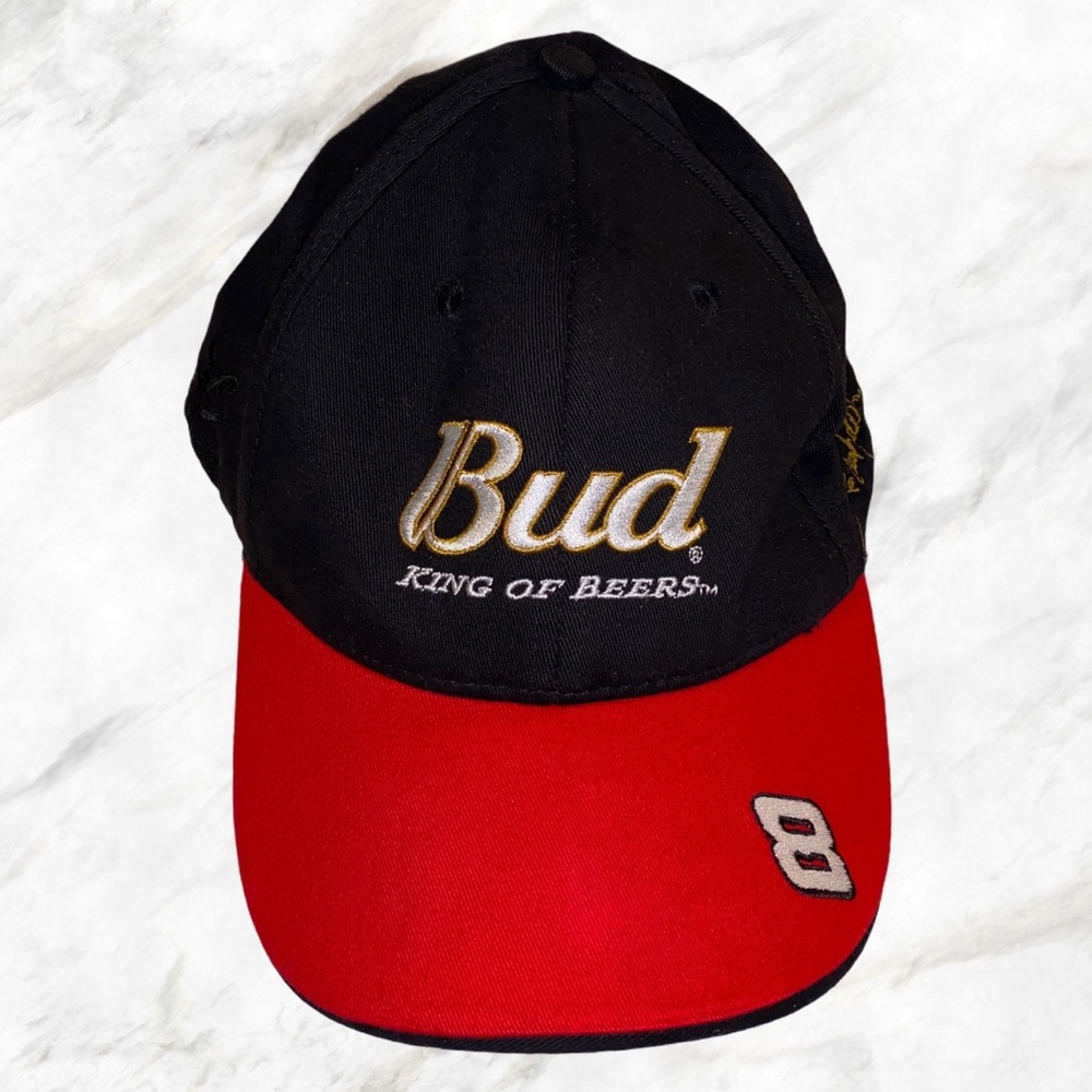 Vintage Budweiser Bud King Of Beers #8 Fitted NASCAR Hat
